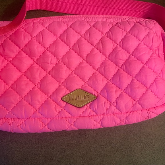 MZ Wallace Vibrant Pink Quilted Belt Crossbody Bag - Picture 2 of 5